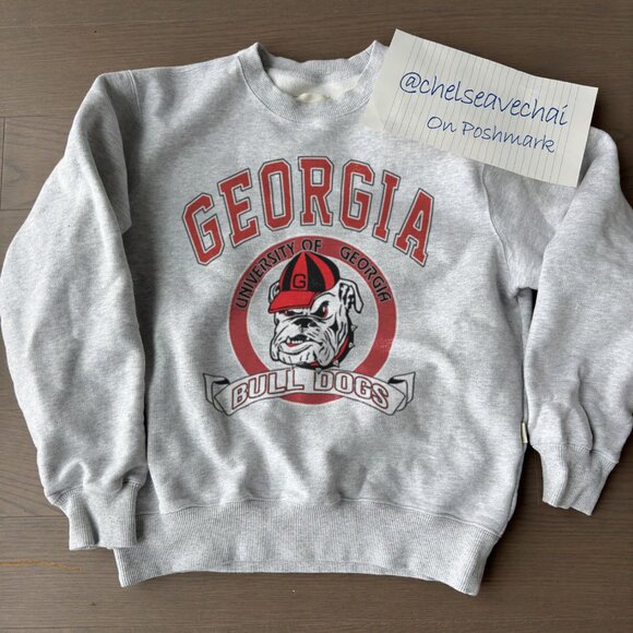 Retro Georgia Bulldogs Football Sweatshirt 90s University of Georgia Shirt Tee 2 - Picture 1 of 2